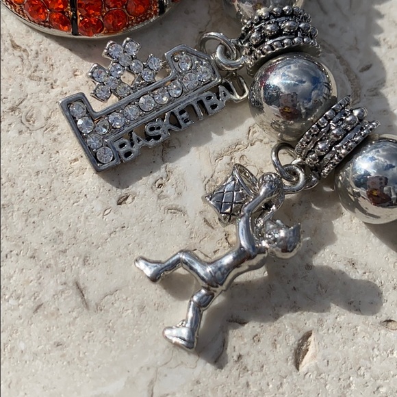 Rhinestone Basketball Bracelet - Picture 4 of 14